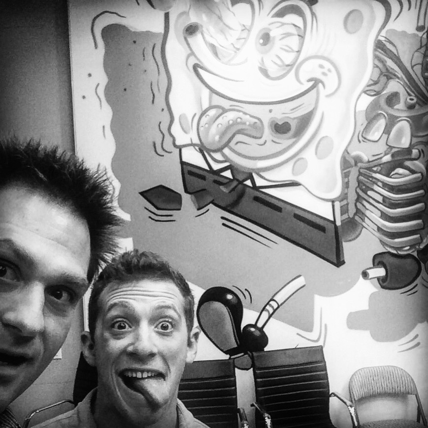 Kenneth Ferrone backstage with a collaborator